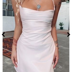 That’s So Fetch beautiful pink satin dress. Open back detailing. Size AU 10.